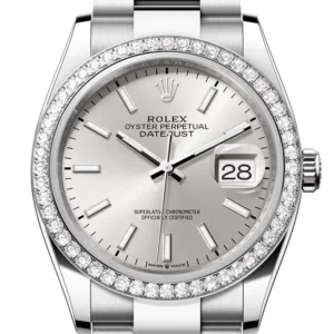 Rolex Datejust 36 Silver Dial Diamond Bezel Watch 126284RBR 126284RBR-0006