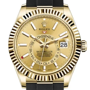 Rolex Sky-Dweller 42 Champagne Dial 18K Yellow Gold Men's Watch 326238