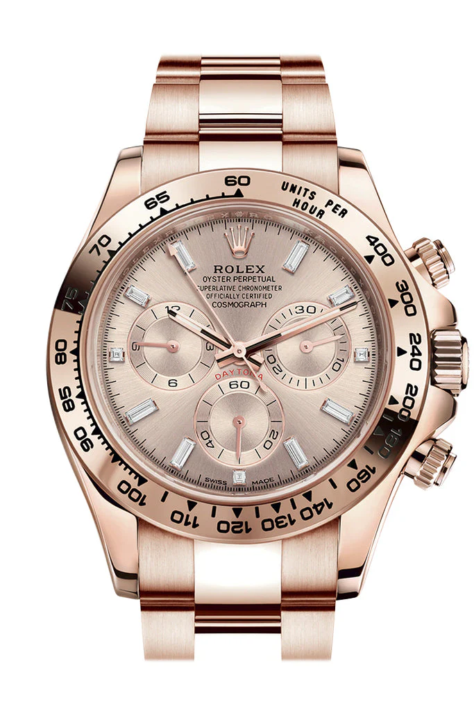 Rolex Cosmograph Daytona Rose Gold Sundust Diamond set Dial Bracelet 116505