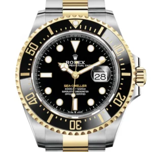 Rolex Sea-Dweller 43 Black Dial 18K Yellow Gold Men's Stainless Steel Oyster Watch 126603