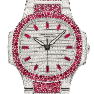 Patek Philippe Nautilus Paved Diamond Dial Watch 7118/1452G-001
