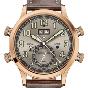 Patek Philippe Grand Complications Alarm Travel Time Rose Gold Watch 5520RG